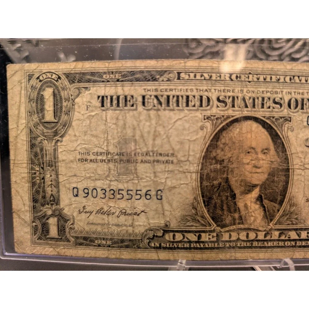 1935‑E $1 Silver Certificate • “Godless” Note • Q90335556G • UMM Finds - Picture 3 of 6